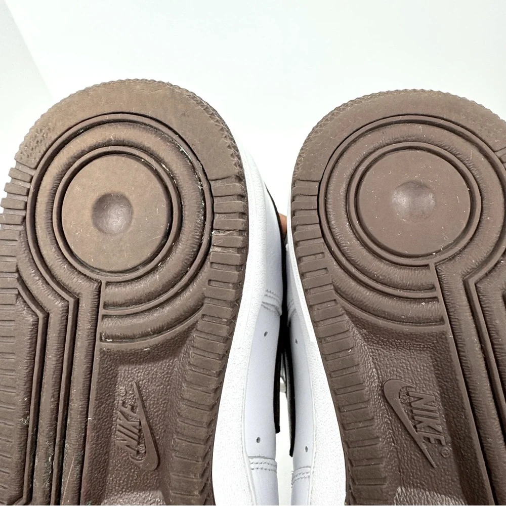 Nike Air Force 1 Low Anniversary Edition. White and Chocolate Brown. Mens size 9